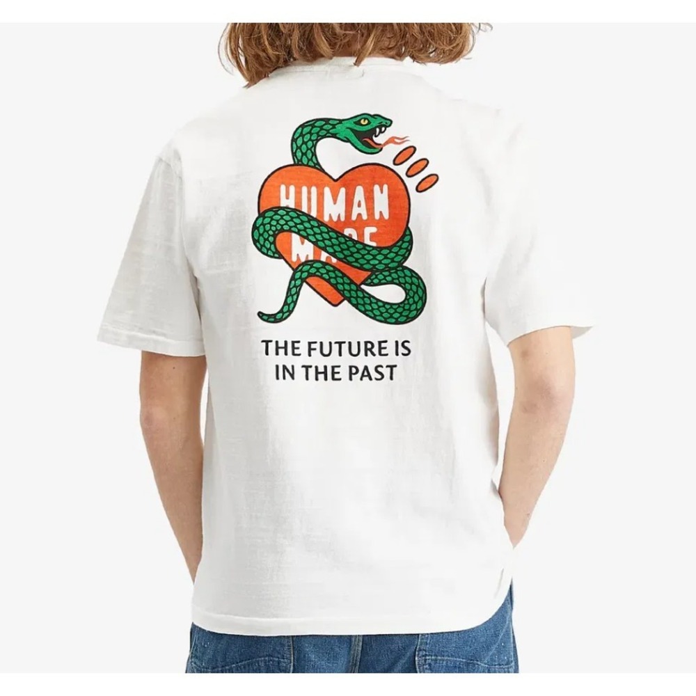 NEW Human Made HM29TE001 Graphic T-Shirt Snake‎ White XL NIGO Japan Streetwear